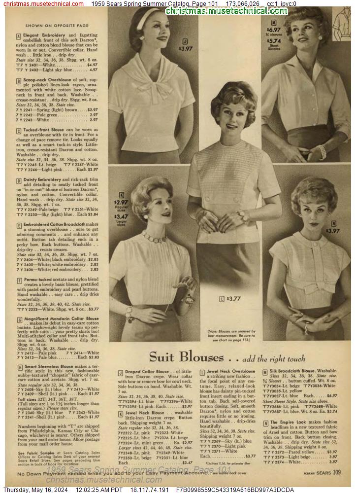 1959 Sears Spring Summer Catalog, Page 101
