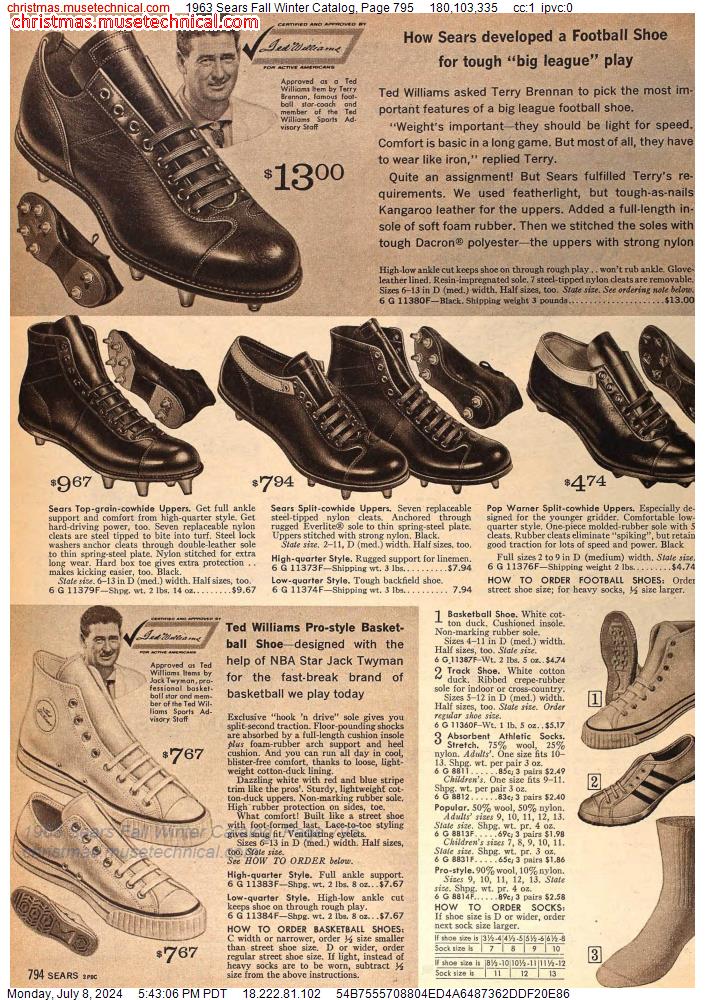 1963 Sears Fall Winter Catalog, Page 795