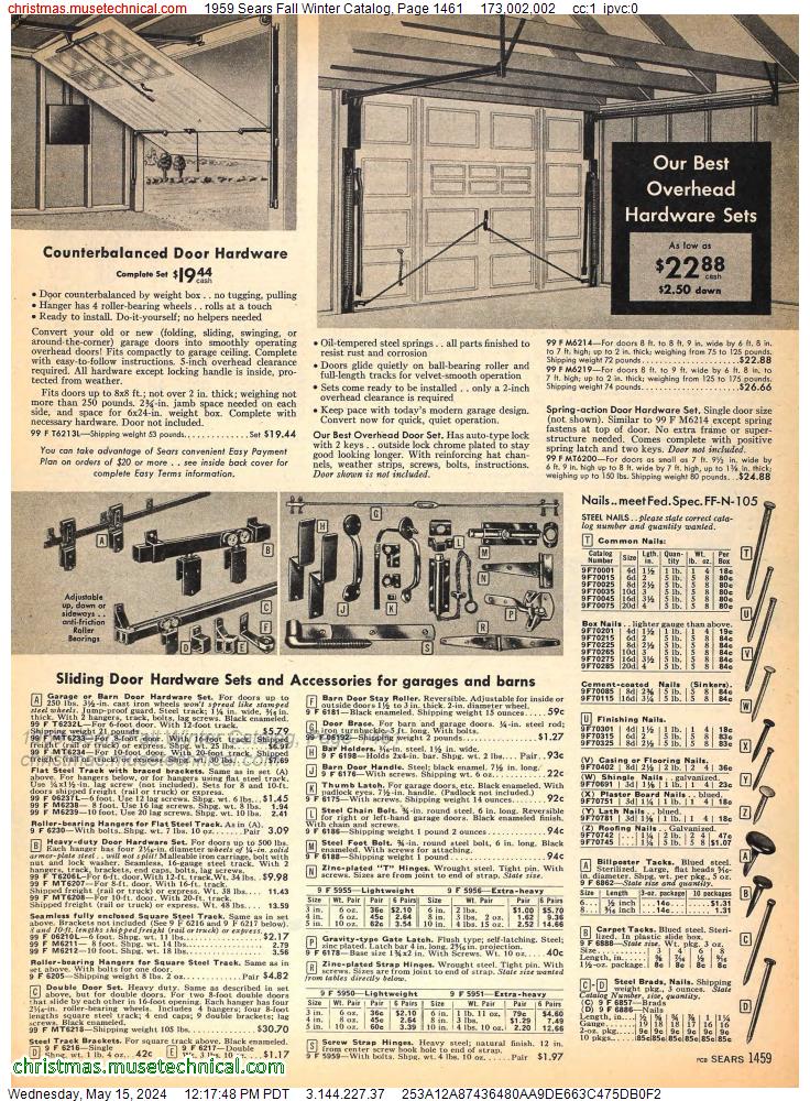 1959 Sears Fall Winter Catalog, Page 1461