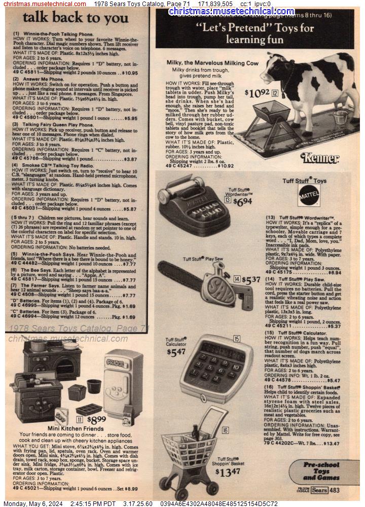 1978 Sears Toys Catalog, Page 71