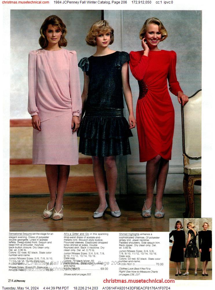 1984 JCPenney Fall Winter Catalog, Page 206