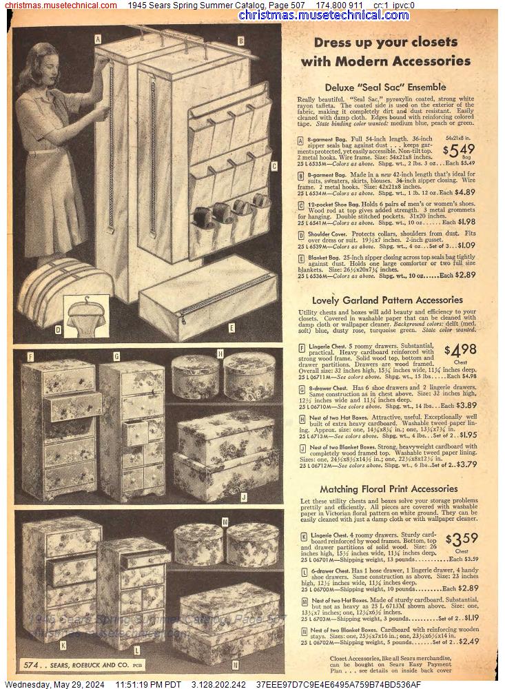 1945 Sears Spring Summer Catalog, Page 507