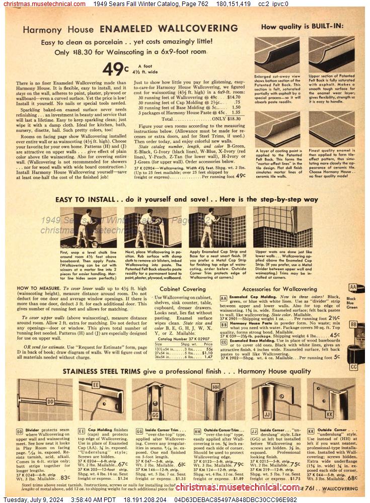 1949 Sears Fall Winter Catalog, Page 762