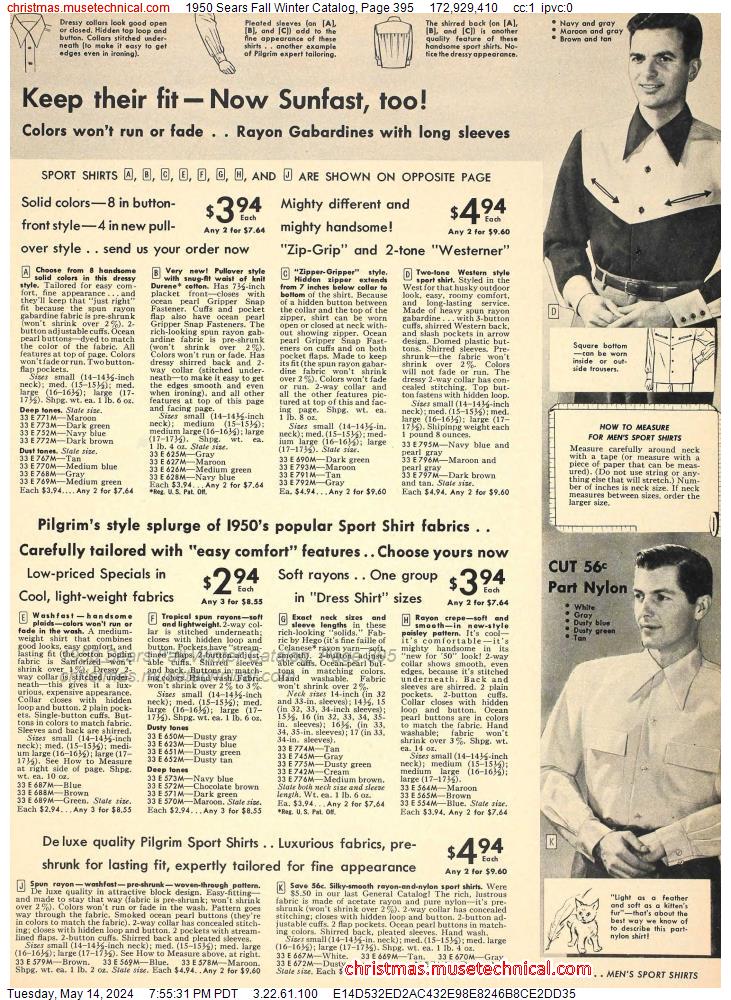 1950 Sears Fall Winter Catalog, Page 395
