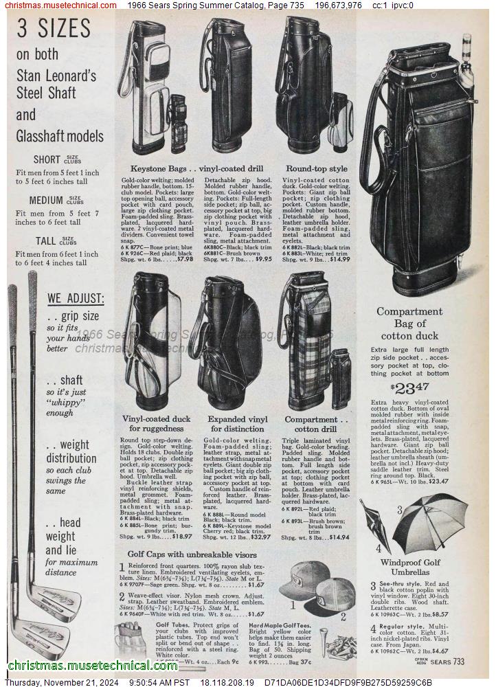 1966 Sears Spring Summer Catalog, Page 735