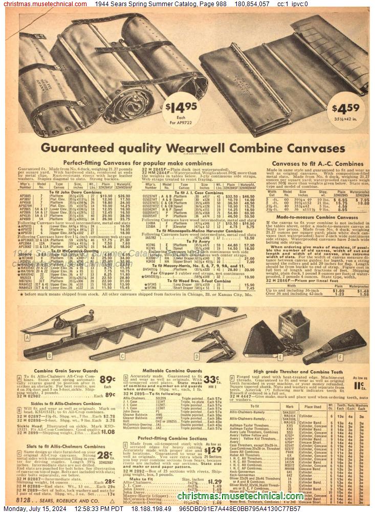 1944 Sears Spring Summer Catalog, Page 988