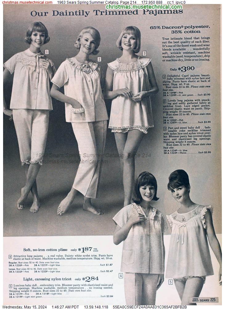 1963 Sears Spring Summer Catalog, Page 214