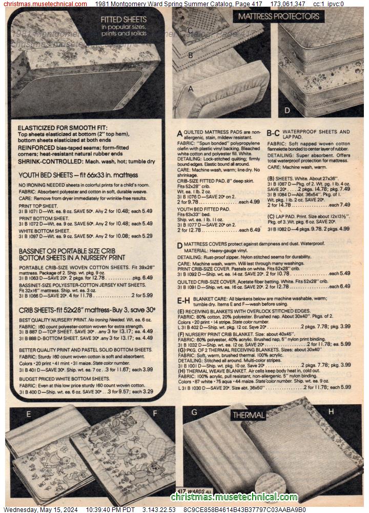 1981 Montgomery Ward Spring Summer Catalog, Page 417