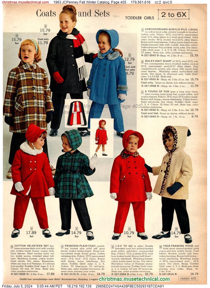 1963 JCPenney Fall Winter Catalog, Page 405
