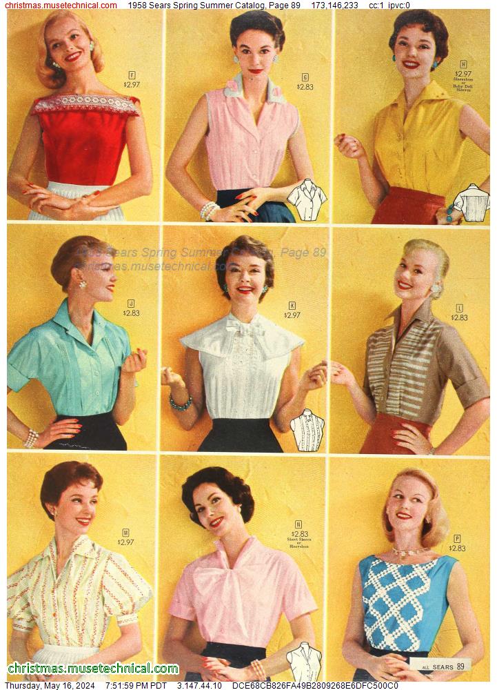 1958 Sears Spring Summer Catalog, Page 89