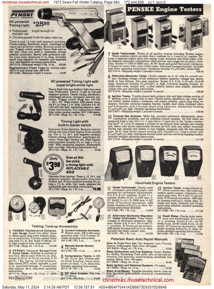 1973 Sears Fall Winter Catalog, Page 564