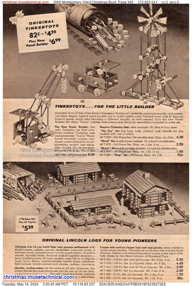1958 Montgomery Ward Christmas Book, Page 360