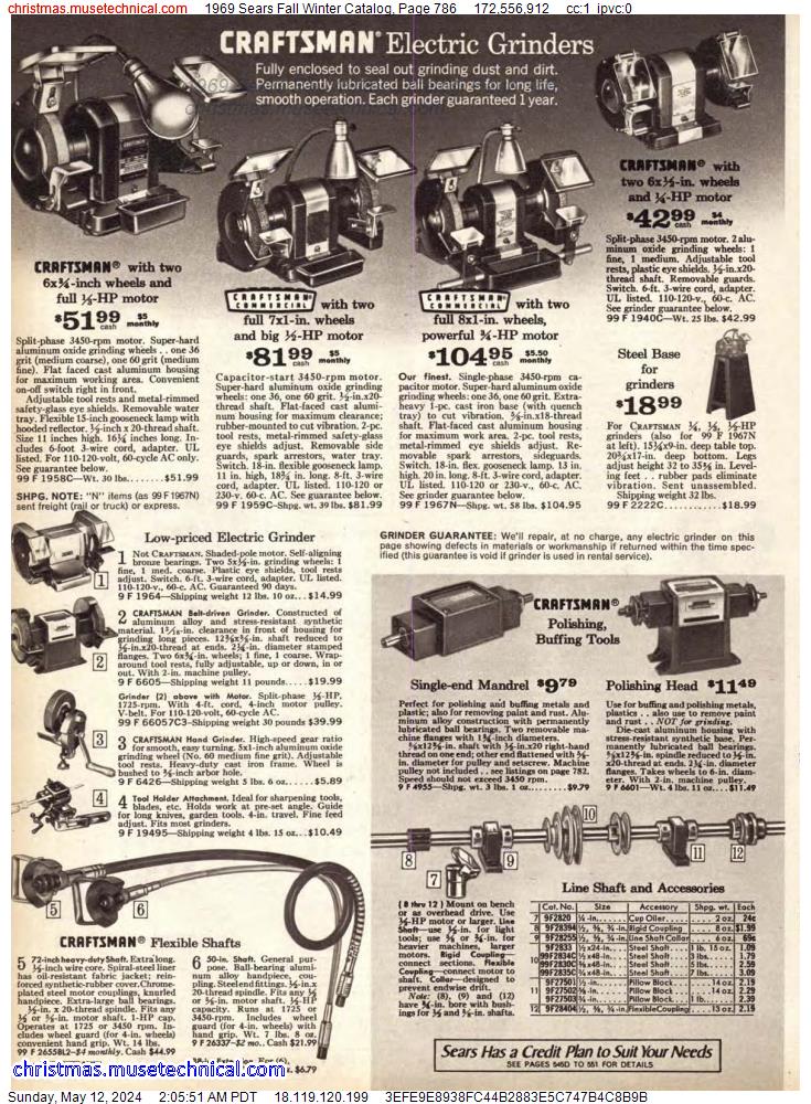 1969 Sears Fall Winter Catalog, Page 786