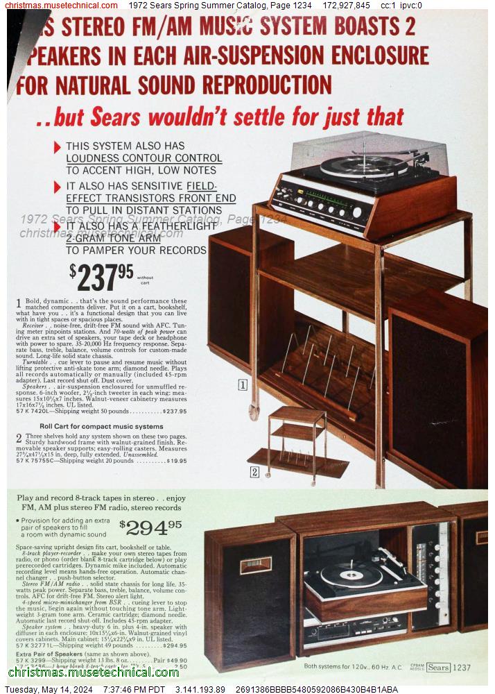 1972 Sears Spring Summer Catalog, Page 1234