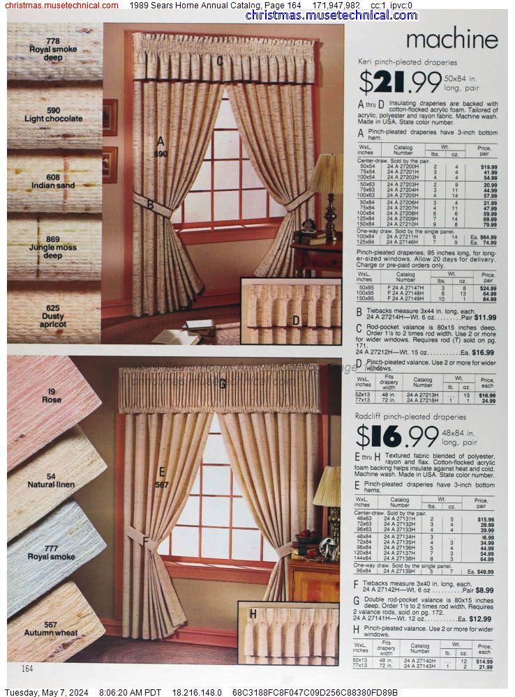 1989 Sears Home Annual Catalog, Page 164