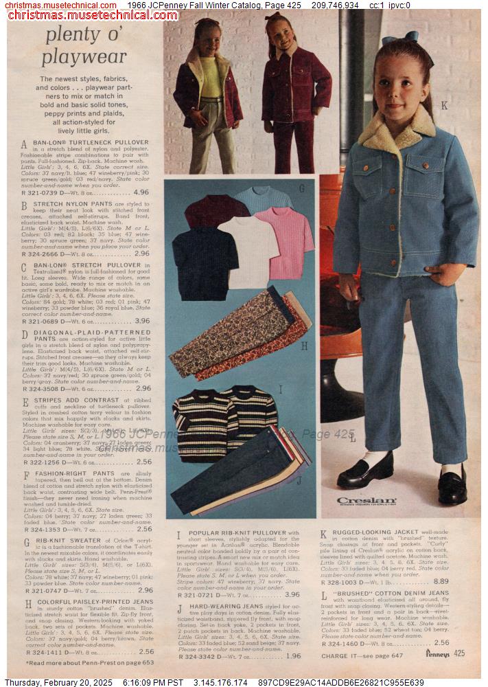 1966 JCPenney Fall Winter Catalog, Page 425