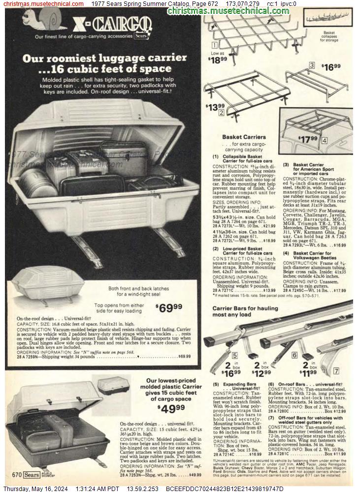 1977 Sears Spring Summer Catalog, Page 672