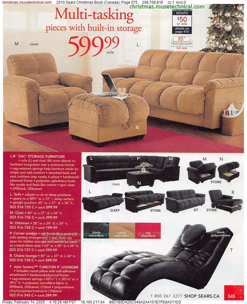 2010 Sears Christmas Book (Canada), Page 575