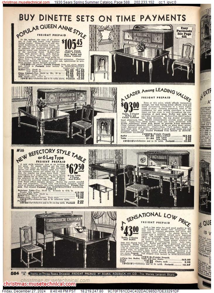 1930 Sears Spring Summer Catalog, Page 588