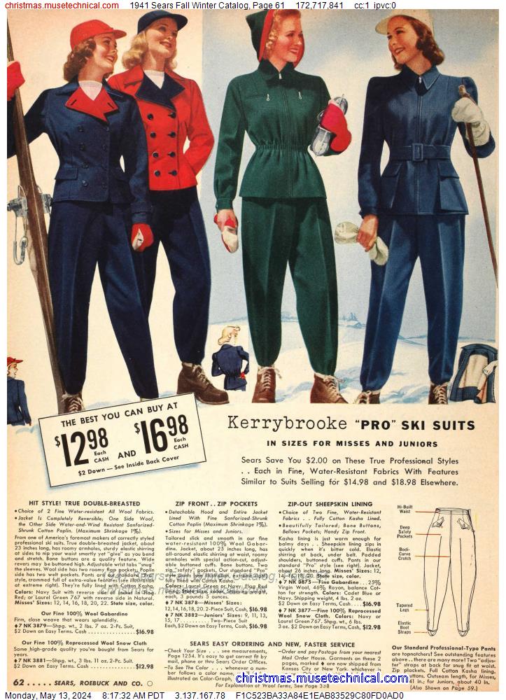 1941 Sears Fall Winter Catalog, Page 61