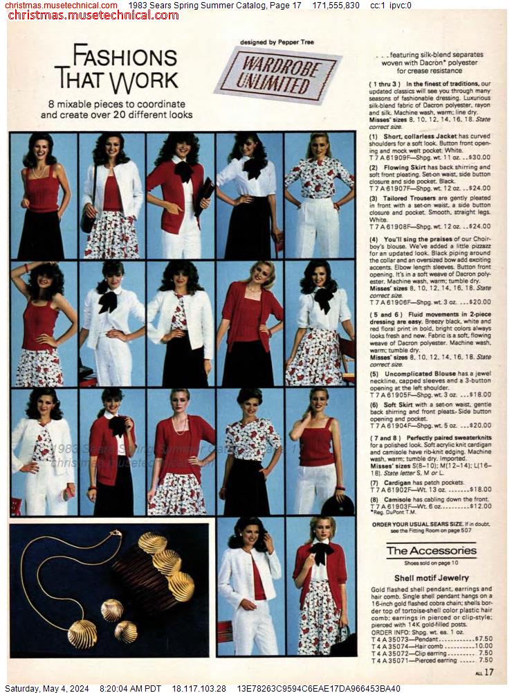 1983 Sears Spring Summer Catalog, Page 17