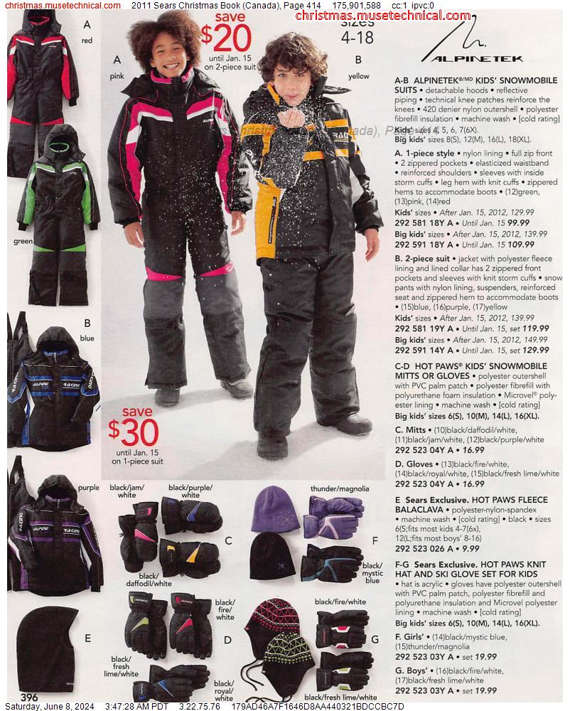 2011 Sears Christmas Book (Canada), Page 414