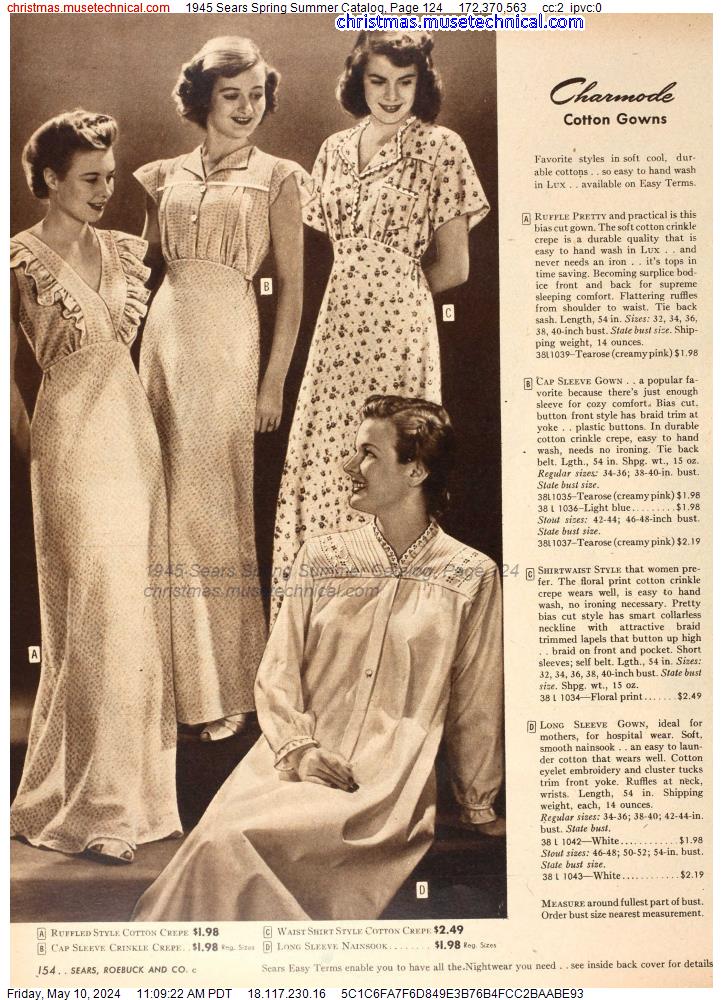 1945 Sears Spring Summer Catalog, Page 124
