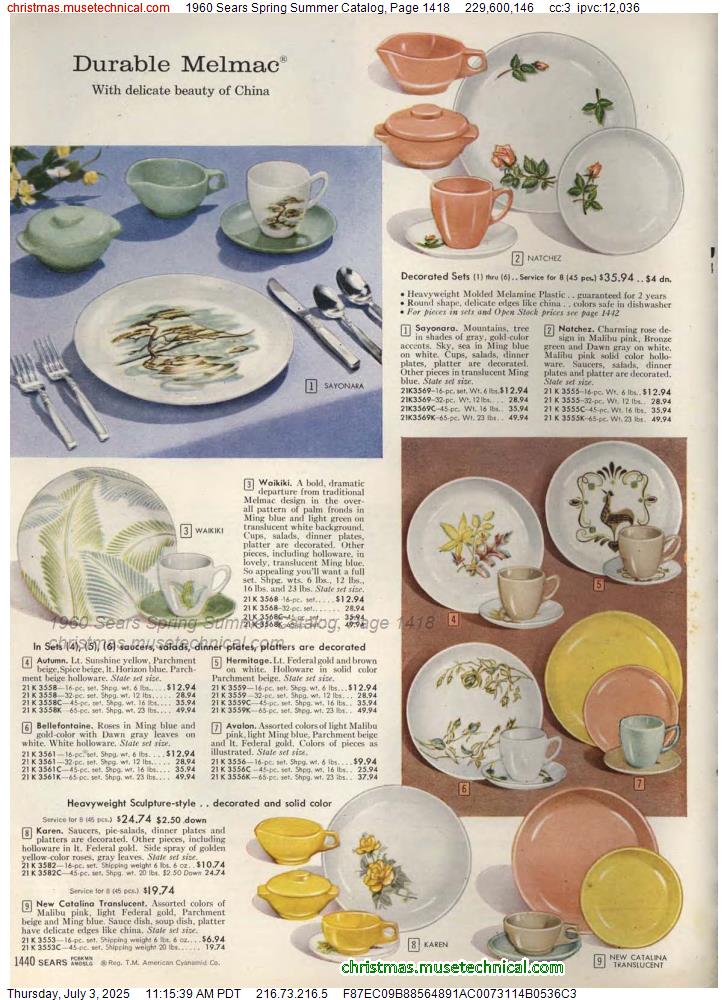 1960 Sears Spring Summer Catalog, Page 1418