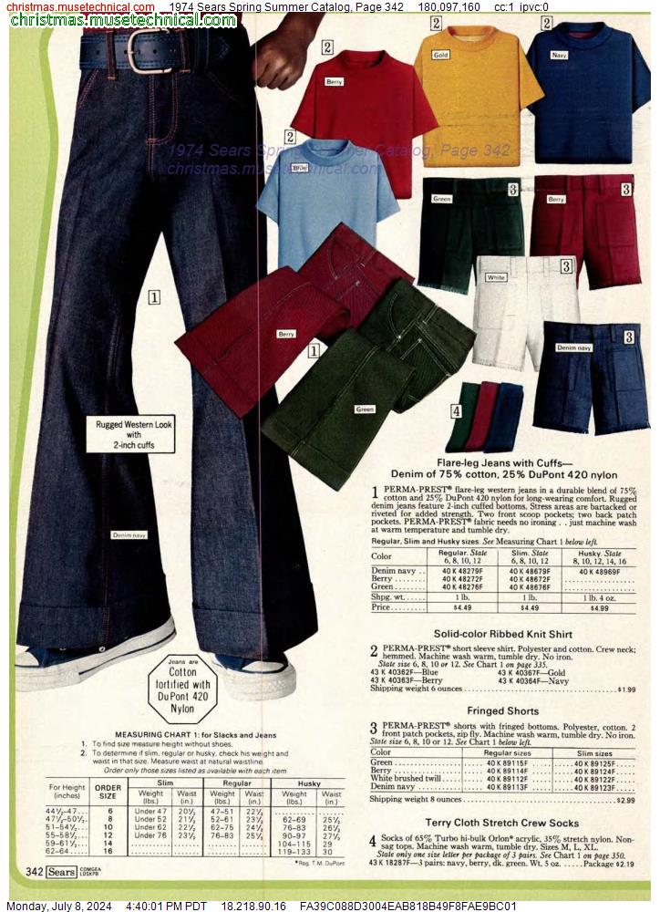 1974 Sears Spring Summer Catalog, Page 342