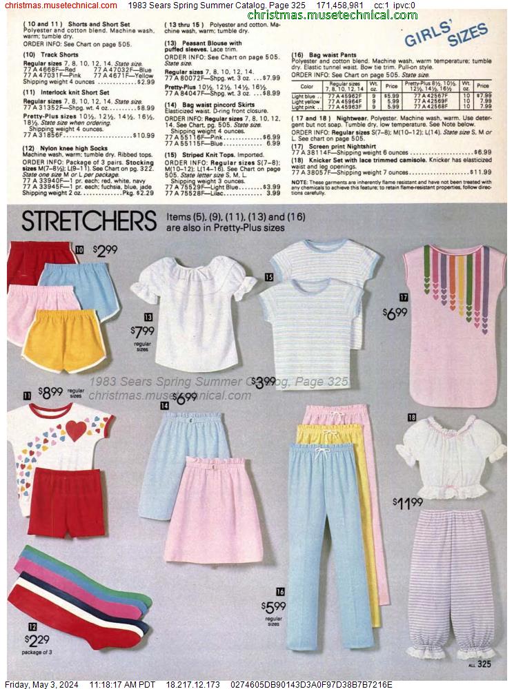 1983 Sears Spring Summer Catalog, Page 325