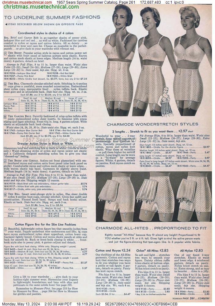 1957 Sears Spring Summer Catalog, Page 261