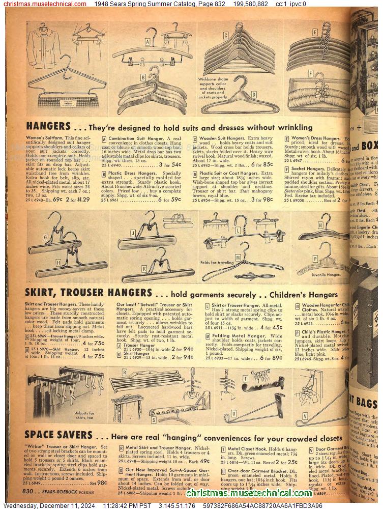 1948 Sears Spring Summer Catalog, Page 832