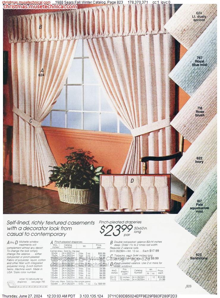 1988 Sears Fall Winter Catalog, Page 823