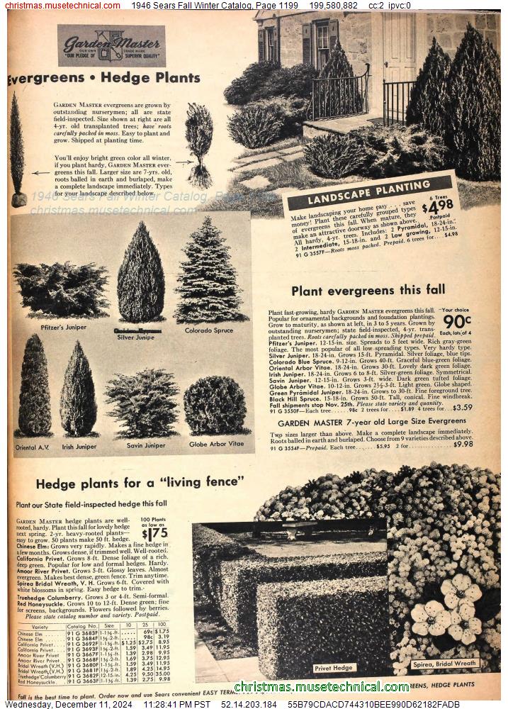 1946 Sears Fall Winter Catalog, Page 1199