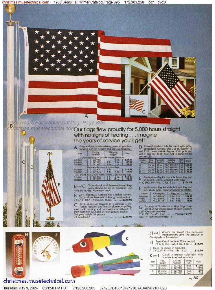 1985 Sears Fall Winter Catalog, Page 895