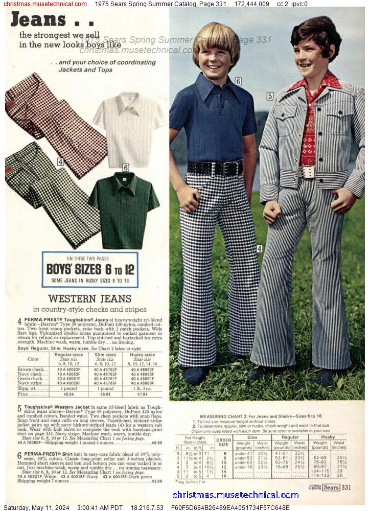 1975 Sears Spring Summer Catalog, Page 331