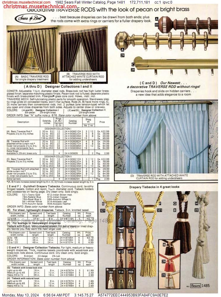 1982 Sears Fall Winter Catalog, Page 1481