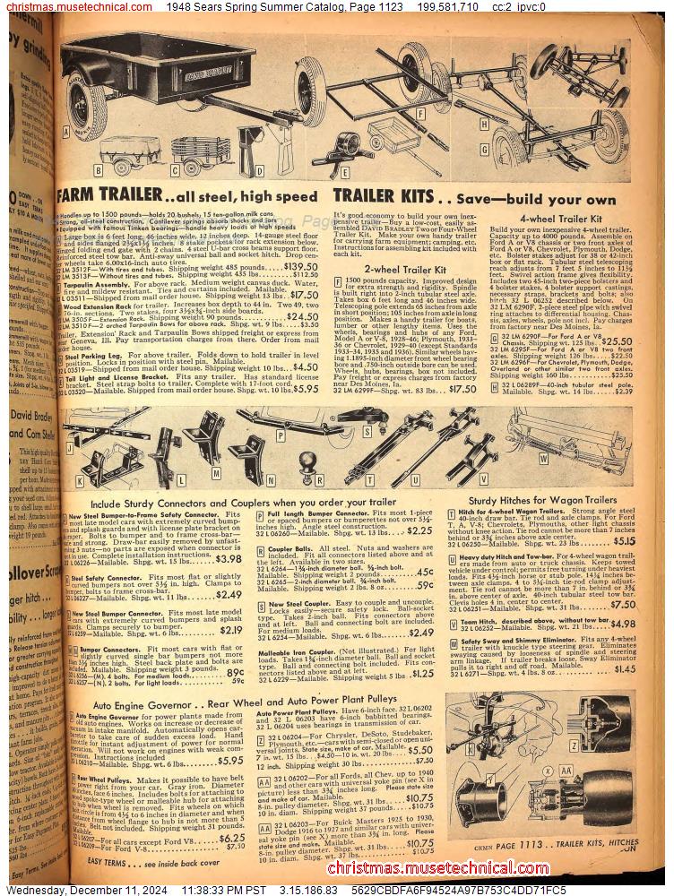 1948 Sears Spring Summer Catalog, Page 1123