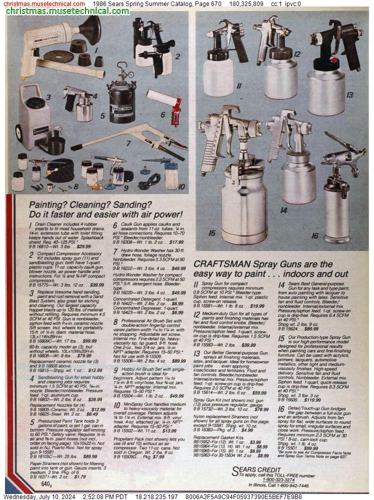 1986 Sears Spring Summer Catalog, Page 670
