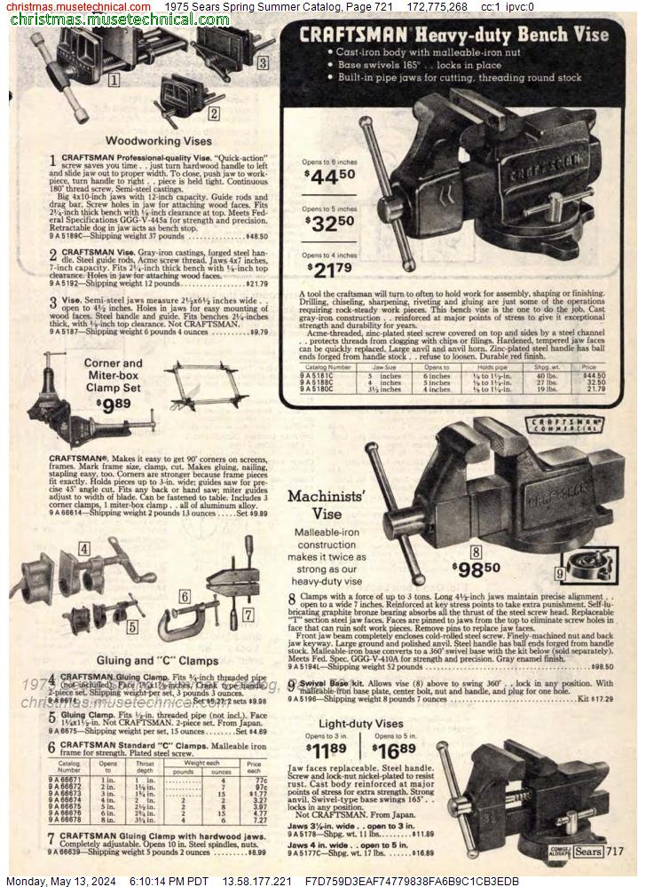 1975 Sears Spring Summer Catalog, Page 721