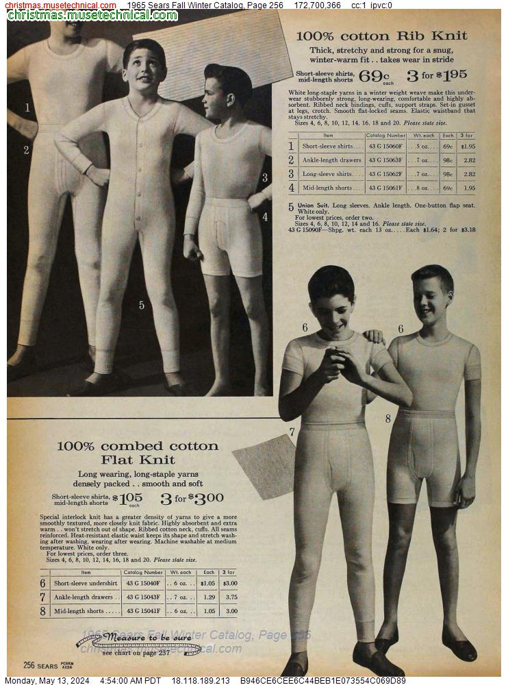 1965 Sears Fall Winter Catalog, Page 256