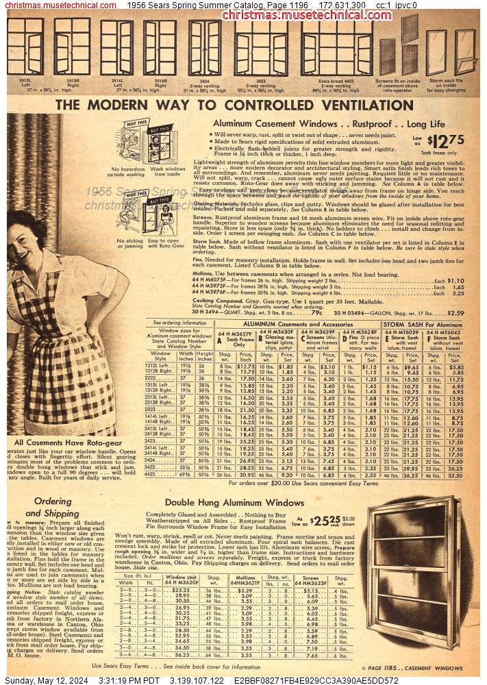 1956 Sears Spring Summer Catalog, Page 1196