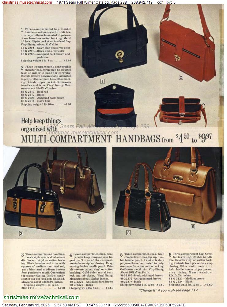 1971 Sears Fall Winter Catalog, Page 288