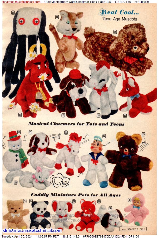 1959 Montgomery Ward Christmas Book, Page 335