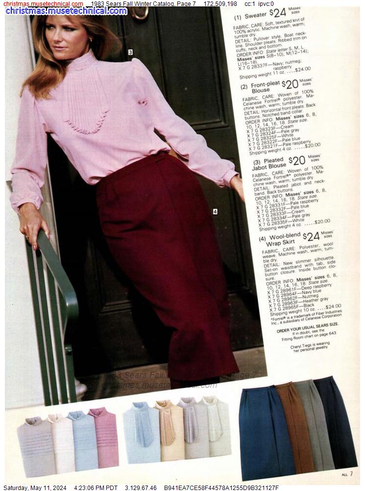 1983 Sears Fall Winter Catalog, Page 7