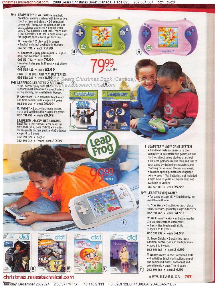 2008 Sears Christmas Book (Canada), Page 825