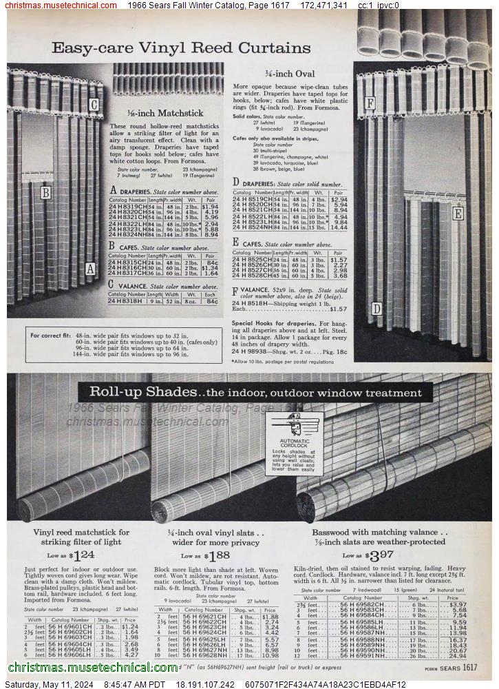 1966 Sears Fall Winter Catalog, Page 1617