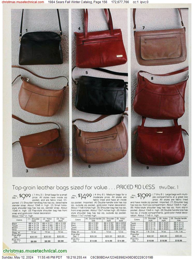 1984 Sears Fall Winter Catalog, Page 156