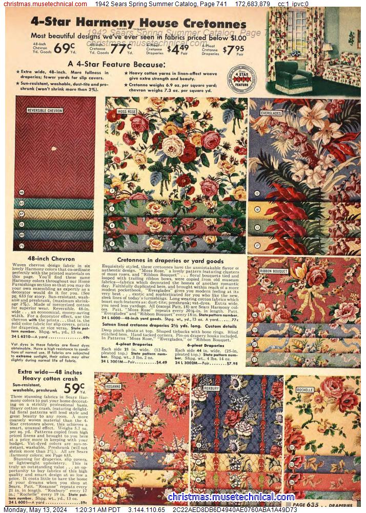 1942 Sears Spring Summer Catalog, Page 741