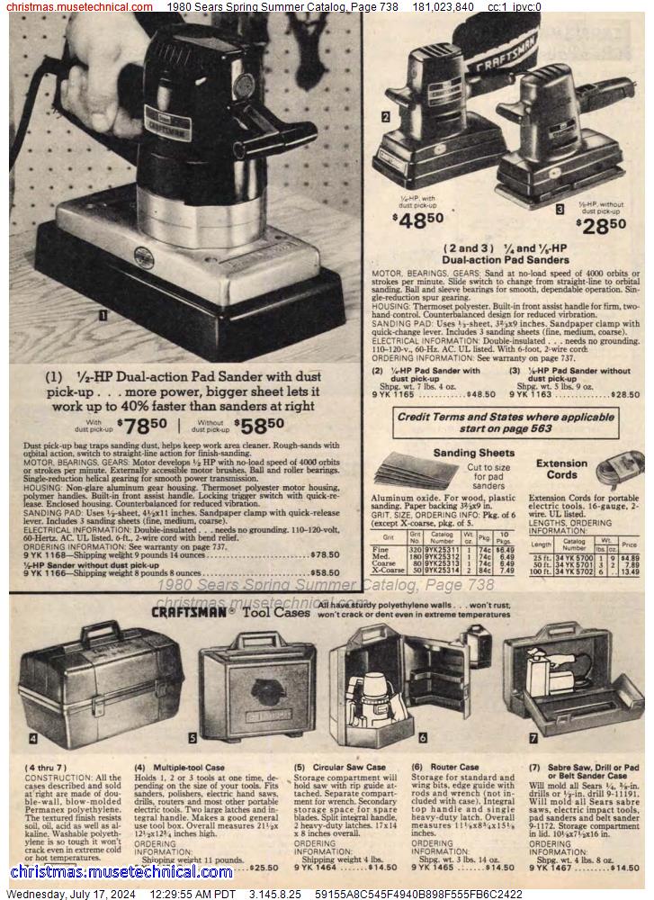 1980 Sears Spring Summer Catalog, Page 738
